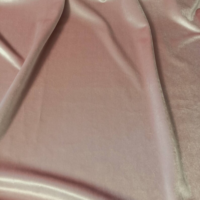 Blush Pink Velvet Fabric by the Yard Luxury Pink Velvet Etsy