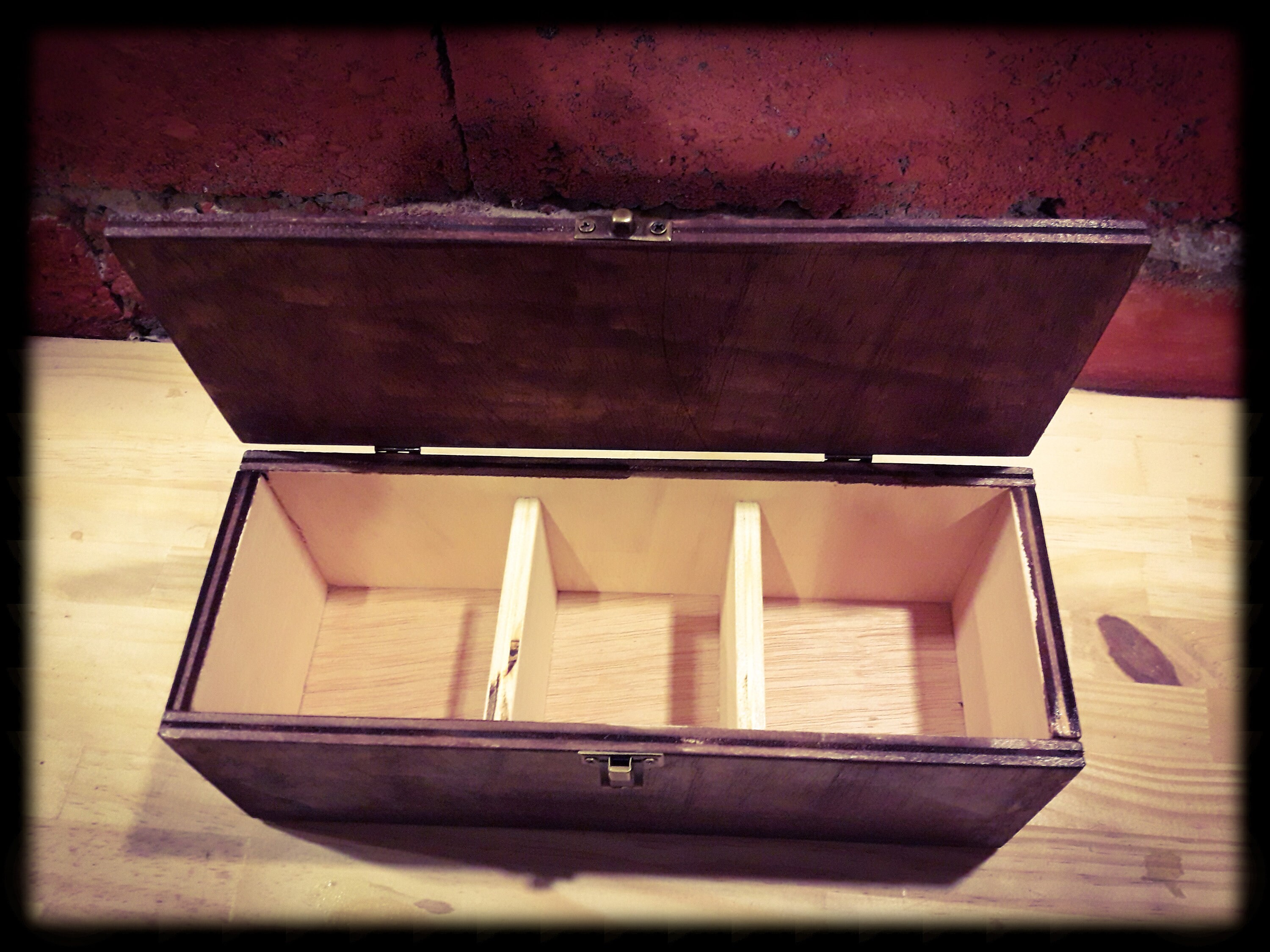 Sewing box wood, L