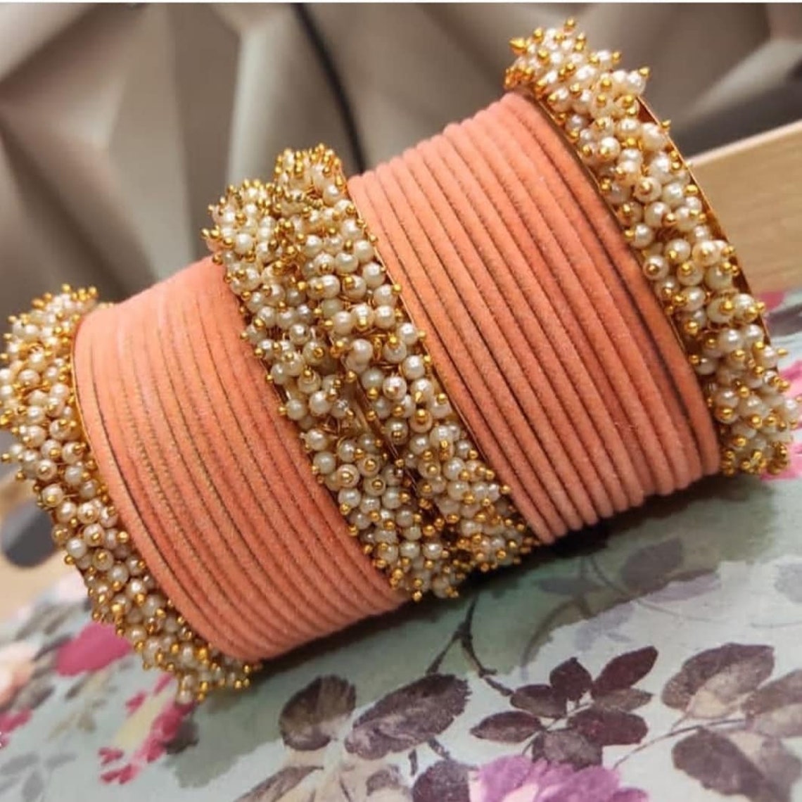 Velvet bangles set Clearance