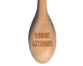 Spoon Engraved - Vegan Kitchen - Wooden