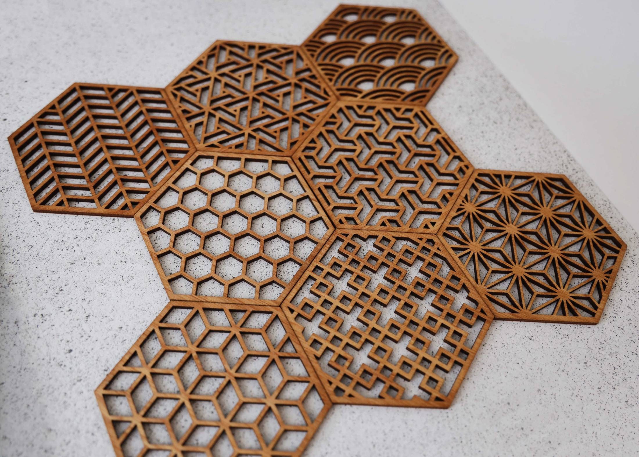 Coasters Set of 8 Geometric Coasters - Etsy Australia