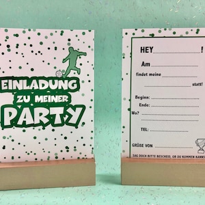 Einladungskarte Motto Fußball ++ Mit Softtouch ++