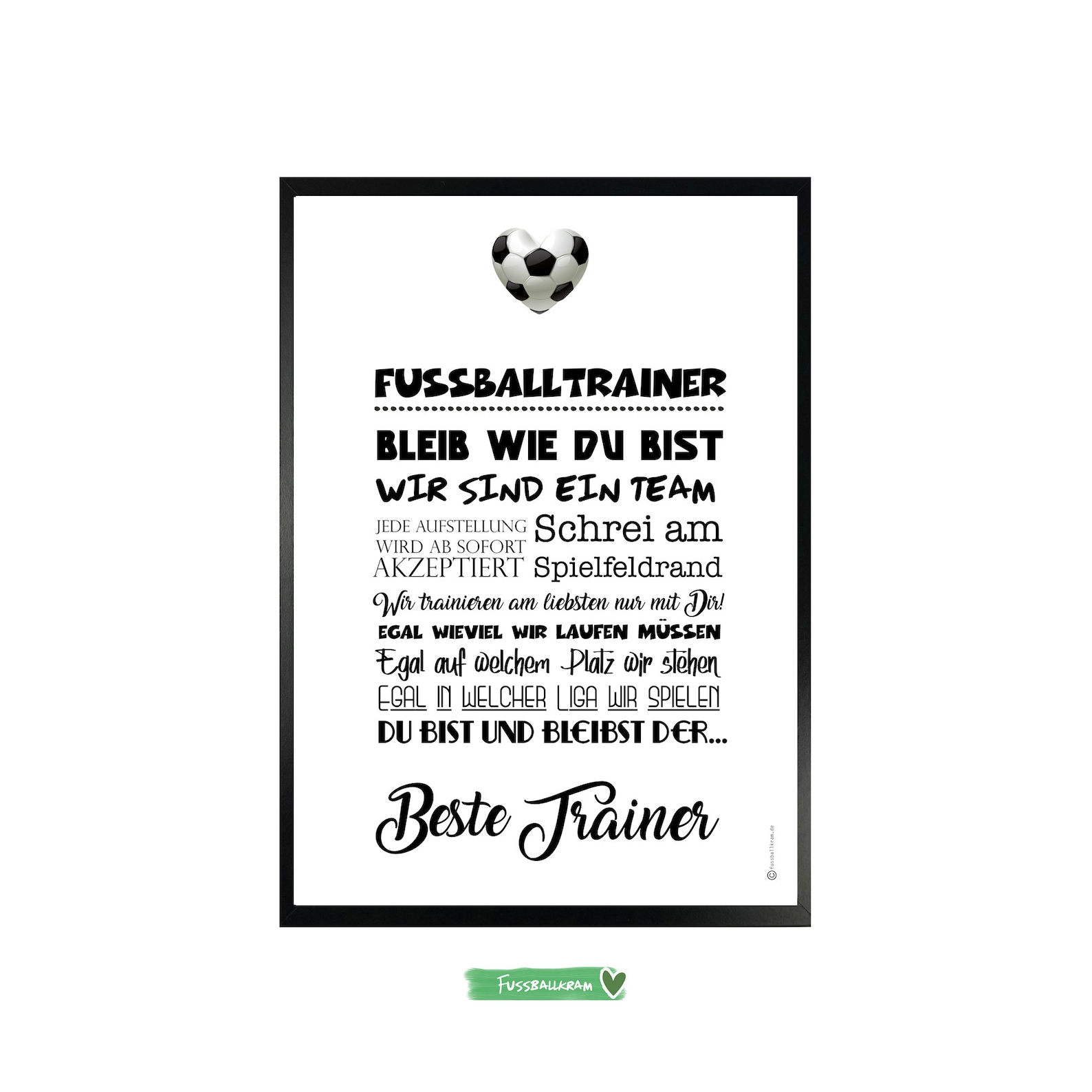 Fußballtrainer, Geschenk Trainer, Personalisiert, Poster, Kunstdruck