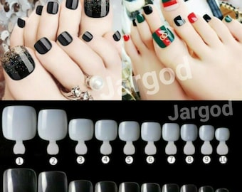 Toenail Full Cover Square False Fake Nails Tips | Nail Art | Fake Nails | False Nails | Nail Supplies 500 pcs BY Jargod