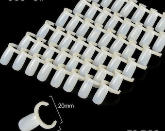 50 PCS Ring Natural Color False Nail Art Tools Polish Display Practice Tips