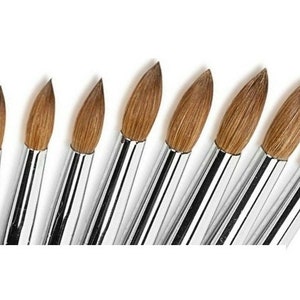 CRIMPED Professional Acrylic Nail Brush Synthetic Bristles for Acrylic Powder Application, Precision Nail Art Tool Nail Supplies image 1