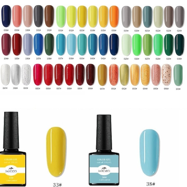 Gel Nail Polish | Nail Polish | UV LED soak off Nail Gel Polish Salon Professional 7.5ml Bottle JARGOD