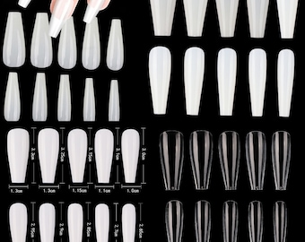 Long Ballerina Coffin Full Cover Artificial False Nail Tips Choose 120/600Pcs Jargod