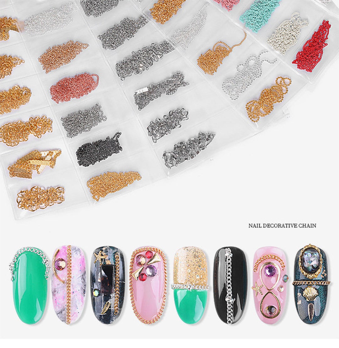 Net Nail Chain Nail Decoration Nail Chain Decoration Etsy