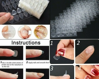 Nail Adhesive Tabs for full cover nails  | Double-Sided Nail Sticker  | Fake Nails | False Nails | Glue On Nails | Press On Nails Jargod