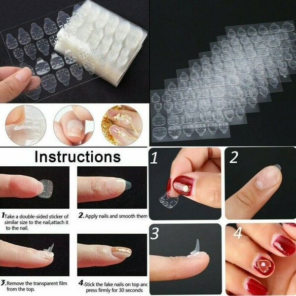 Nail Adhesive Tabs for full cover nails  | Double-Sided Nail Sticker  | Fake Nails | False Nails | Glue On Nails | Press On Nails Jargod