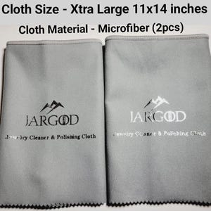 Sterling Silver Polishing Cloth Jewelry Cleaning Cloth 11&quot; X 14&quot; inches for Cleaning Gold, Silver and Platinum Jewelry, Pack of 2