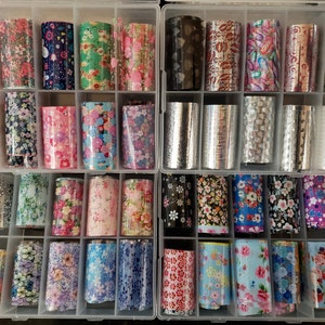 10 Rolls Holographic Nail Art Transfer Foil Sticker AB Paper Wraps Nail Foils Transfer Sticker Nail Foils Flowers/Starry/Butterflies Choose