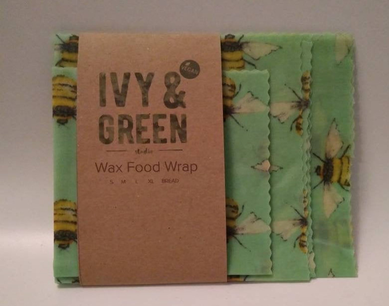 Wax food wraps vegan set of 3 Etsy