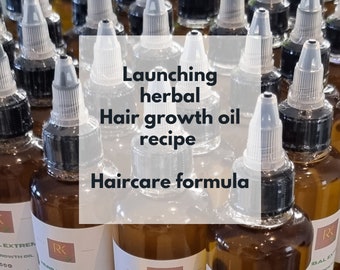 Herbal Hair Growth Oil recipe/ formula. Stimulating hair growth oil formula. Hair oil for fast hair growth. Ayurvedic hair serum