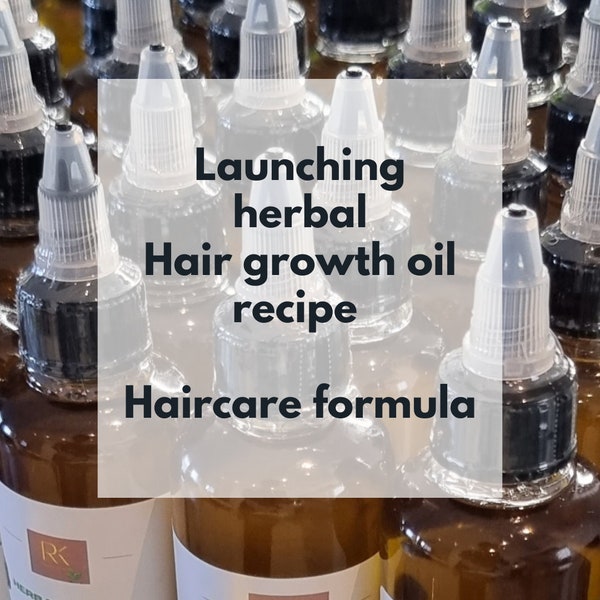 Herbal Hair Growth Oil recipe/ formula. Stimulating hair growth oil formula. Hair oil for fast hair growth. Ayurvedic hair serum