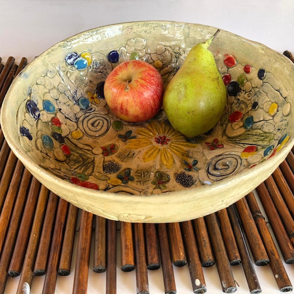 Big ceramic fruit bowl