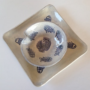 Handmade Ceramic Fish Plate and Bowl Set: Israeli Pottery Art