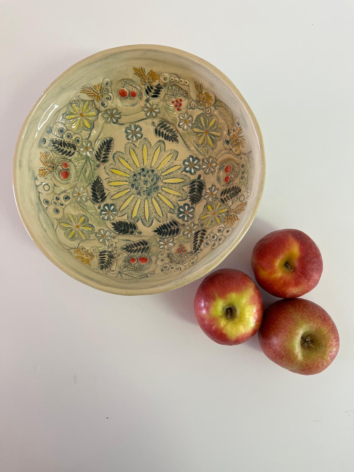 イスラエル　ユダ作　装飾ボウル 手作りの陶器7種の大きなボウル：イスラエルのユダヤ美術、ユダヤの