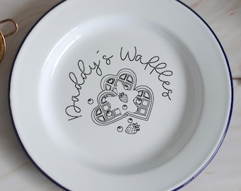 Personalised Enamel Waffle Plate