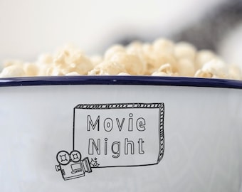 Movie Night Bowl - Engraved Enamel