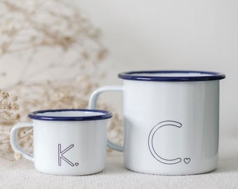 Monogram - Personalised Engraved Enamel Mug