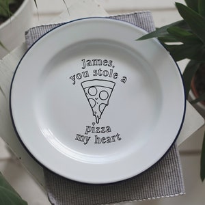 Personalised Enamel Pizza Plate