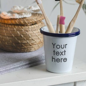 Your Text Here - Engraved Toothbrush Holder