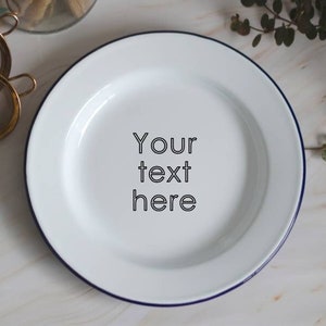 Your Text Here - Engraved Enamel Plate