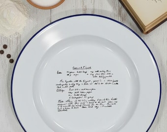Your Recipe Here - Engraved Enamel Plate