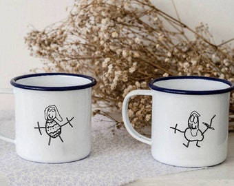 Your Child's Drawing - Engraved Enamel Mug
