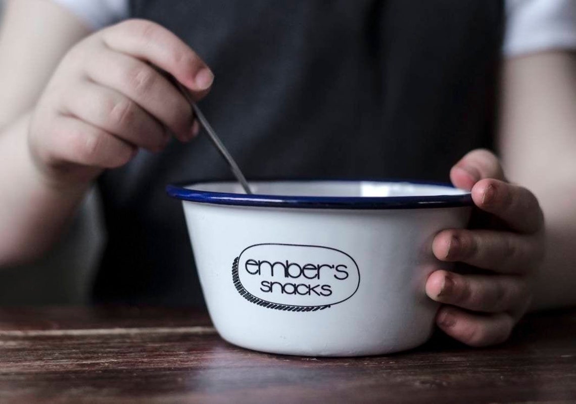 Personalised Snack Bowl Engraved Enamel Etsy UK