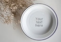 Your Text Here - Engraved Enamel Pie Dish