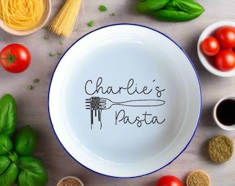 Pasta Bowl - Personalised Engraved Enamel