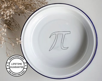 Pi - Engraved Enamel Pie Dish