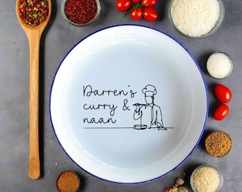Curry Bowl - Personalised Engraved Enamel
