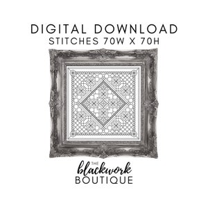 Blackwork Crystal Ornament Series #2
