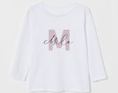 Ironing image name for children babies in two colors on T-shirts or bodysuits (birthday birth baptism)