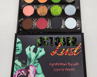 October Lust, Eyeshadow Palette, Fall/Autumn/Halloween Shades, Type O Negative, Peter Steele inspo, Pre-Order