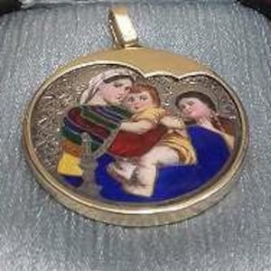 Gold pendant Antique coin 1783 set in gold | #V172