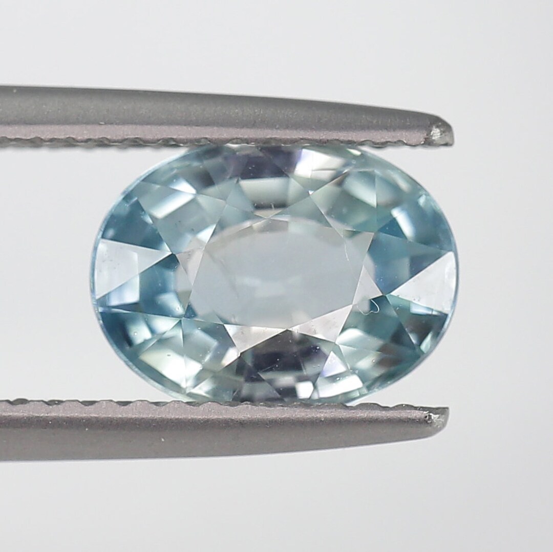Natural Blue Zircon Blue Color Oval Cut Faceted 2.95ct. Etsy