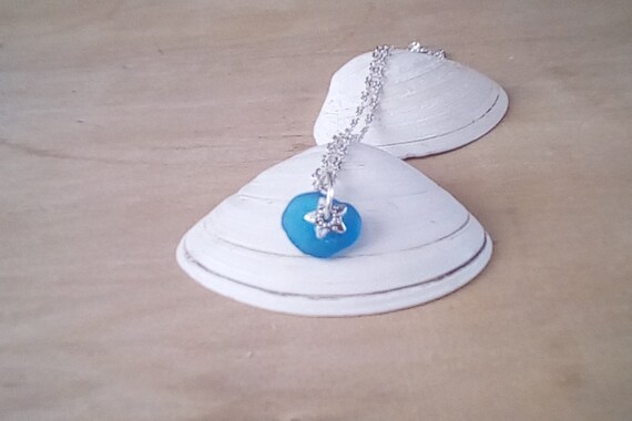 scottish seaside jewellery beach found glass bangle Blue Beaded seaglass bracelet