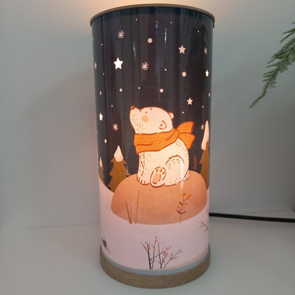 Lampe de chevet pour chambre d'enfant. Ourson. Veilleuse enfant. Luminaire pour enfant. Décoration de chambre d'enfant.