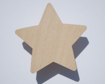Wooden wall hook for children's room - hook - coat rack - star - baby room decoration - birth gift, Scandinavian style