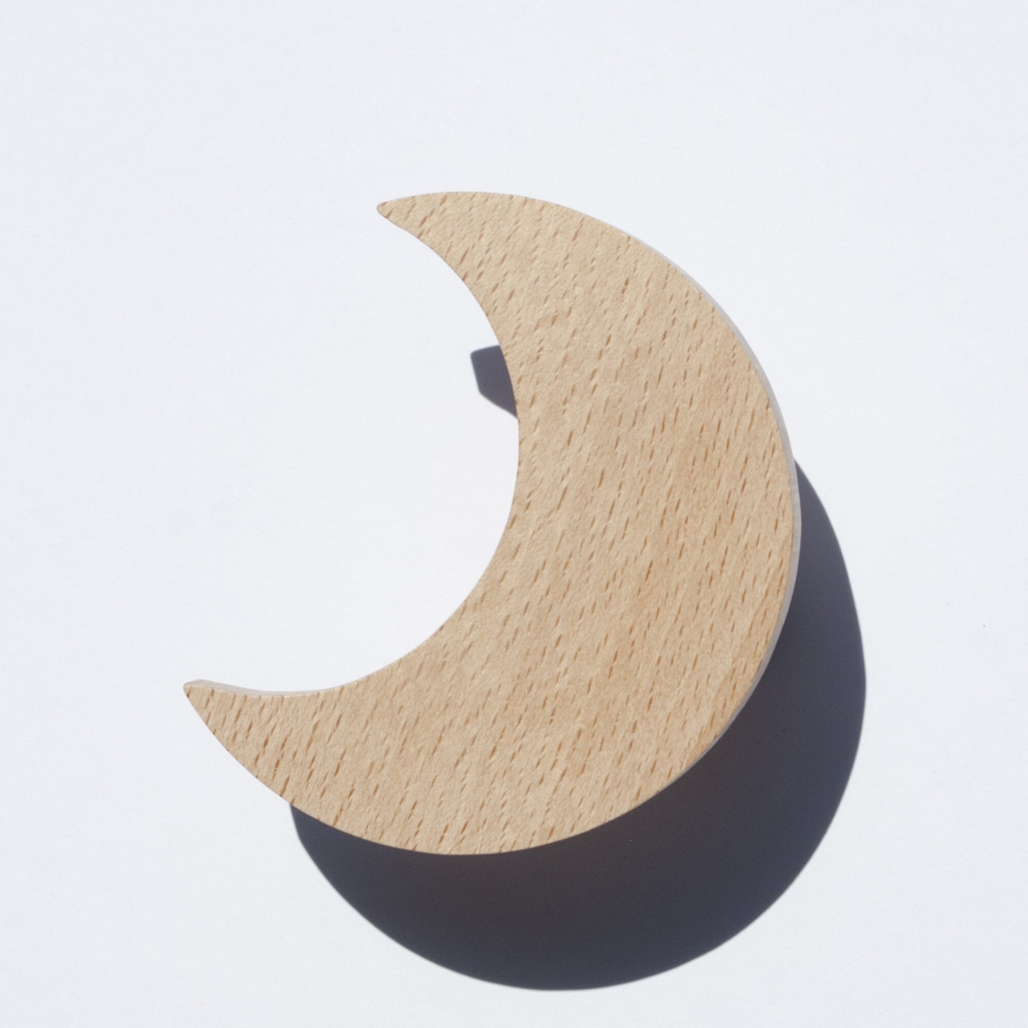 Crochet Mural en Bois Pour Chambre d'enfant - Patère Porte Manteau Lune Décoration Bébé Cadeau Naiss