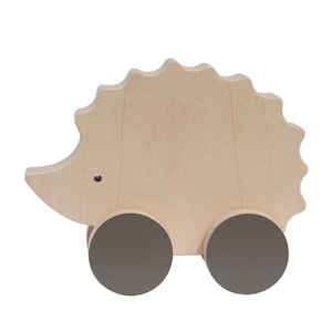 Hedgehog - Maple wood push toy