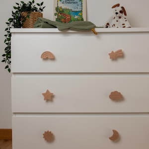 Wooden Sky Drawer Handles - Cloud, Star, Moon and more - wooden drawer handles - Drawer pulls, dresser knobs