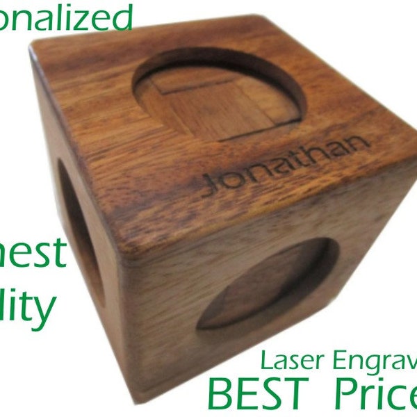 Wooden SOMA Cube Personalized  puzzle Brain Teaser