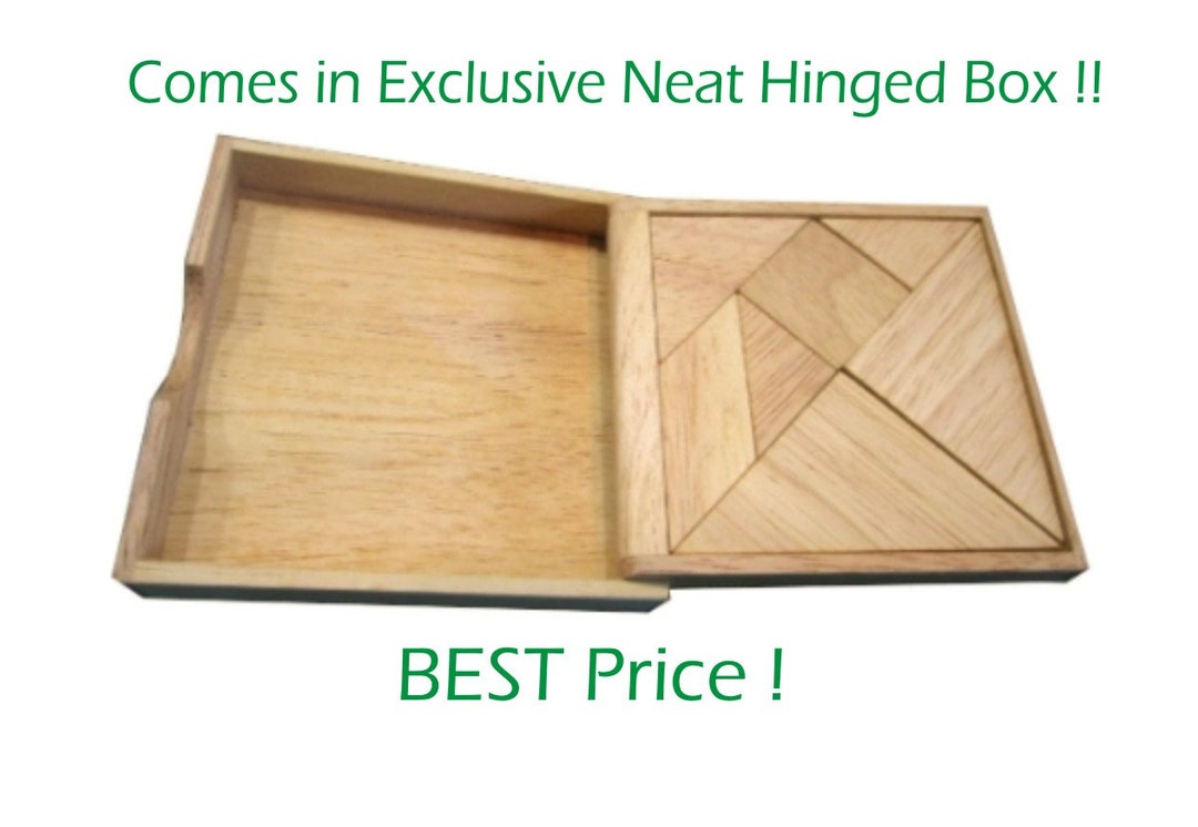 7 Piece Tangram Puzzle in Hinged Box - Etsy
