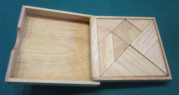 7 Piece Tangram Puzzle in Hinged Box | Etsy